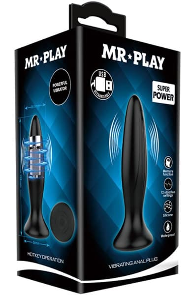 Mr. Play 12 Function Vibrating Anal Plug Analplugg med vibrator