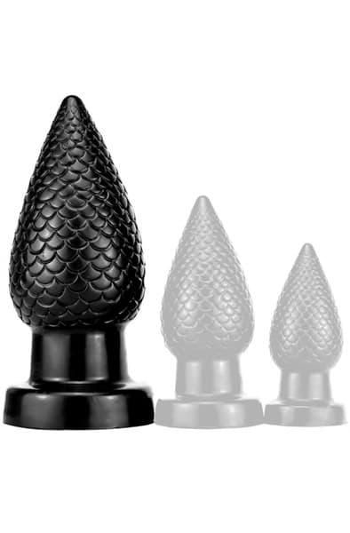PineCock Plug Black Large Grovere analplugg