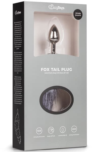 Fox Tail Plug No. 5 Silver Analplugg med hale