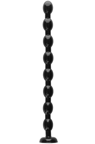 Ass Snake Beaded Dildo Black 48 cm Ekstra lang analdildo
