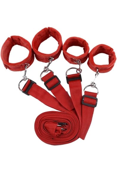 Bondage Bed Kit Red Posisjonsholder