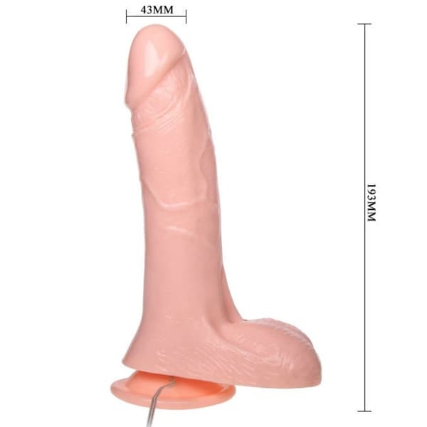 INFLATABLE REALISTIC DILDO WITH SUCTION CUP 19.3 CM