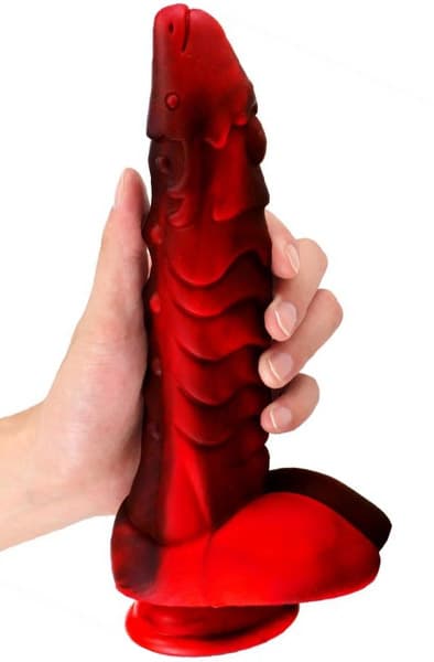 Dragon Dildo Sarkan Black-Red 19 cm Dragon dildo