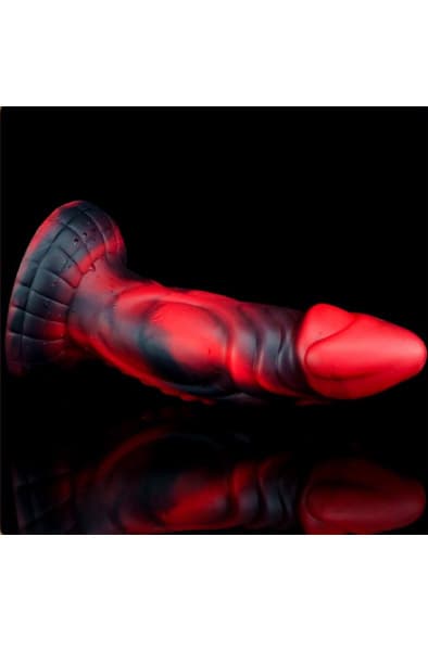 Monster Dildo Squax Black-Red 18 cm Dragon dildo