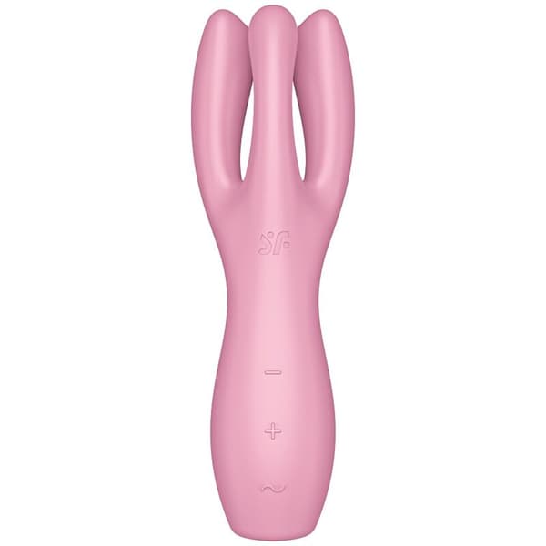 SATISFYER THREESOME 3 VIBRATOR – LYSERØD