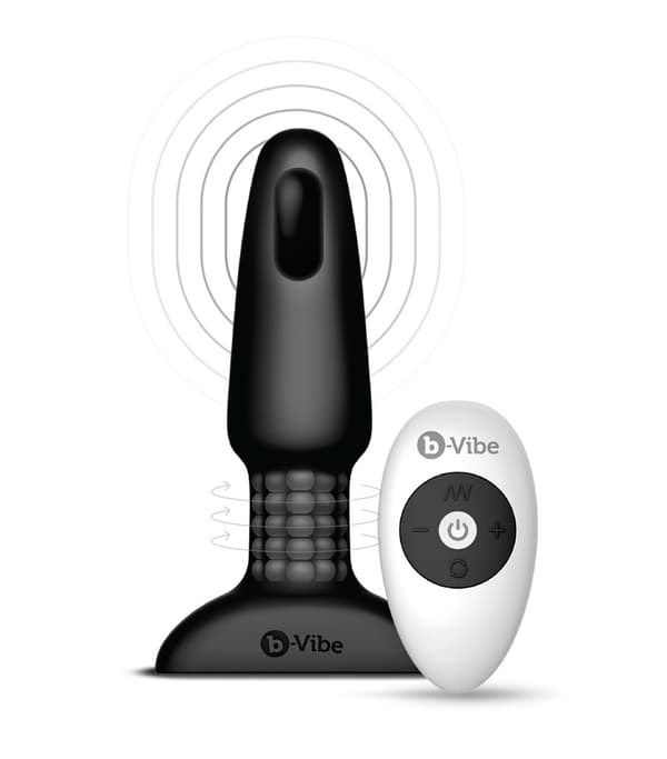 B-VIBE FJERNBETJENT RIMMING PLUG – SORT