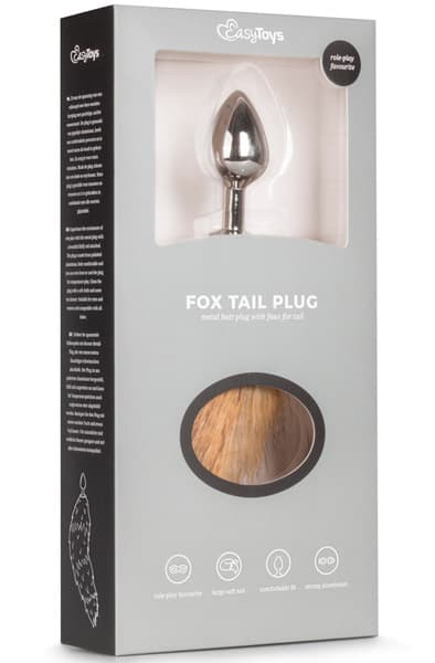 Fox Tail Plug No. 2 Silver Analplug med hale