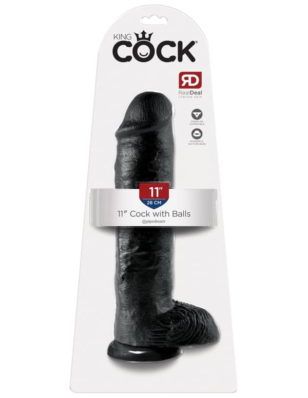 Pipedream King Cock With Balls Black 28 cm XL dildo