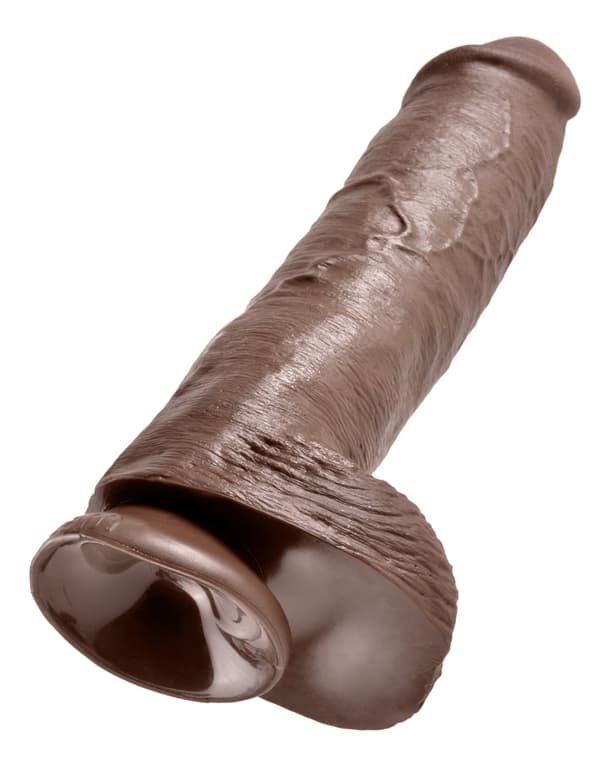 Pipedream King Cock With Balls Brown 28 cm XL dildo