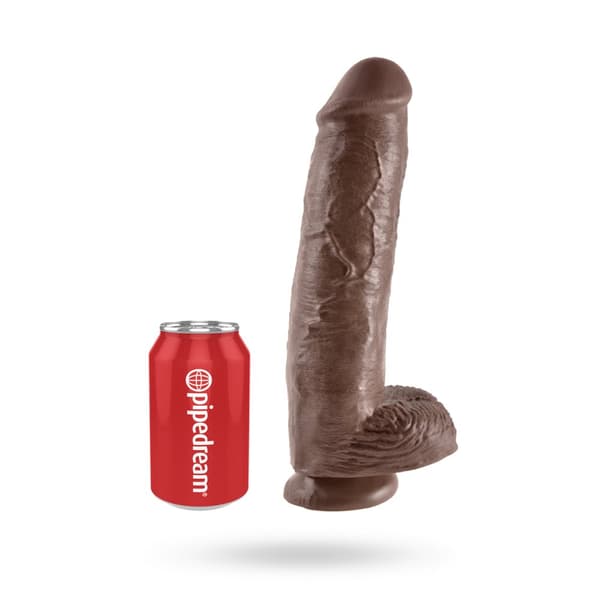 Pipedream King Cock With Balls Brown 28 cm XL dildo