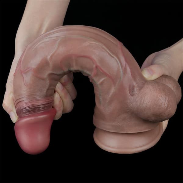 Dobbelt lag platin silikone dildo 11.5