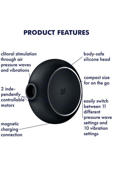 Satisfyer Pro To Go 3 Black Air pressure vibrator