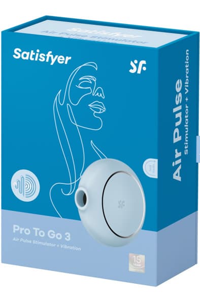 Satisfyer Pro To Go 3 Blue Lufttrycksvibrator