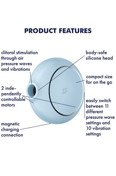 Satisfyer Pro To Go 3 Blue Lufttrycksvibrator