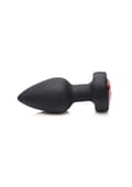 Miniatyrbilde 2 av 2: 28X Silicone Vibrating Red Heart Anal Plug with Remote - Small