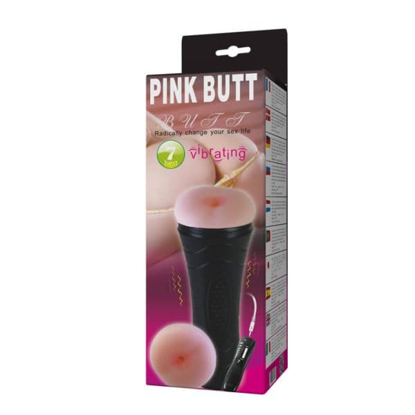 MASTURBATOR REALISTIC PINK BUTT VIBRATIONS