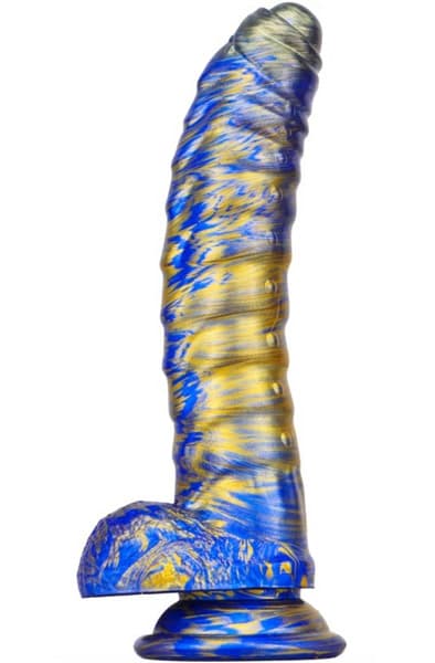 Metallic Fantasy Dildo Gasix Blue/Gold 20,5 cm Dragon dildo