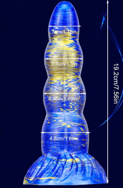 Metallic Fantasy Dildo Scopio Blue/Gold 19 cm Dragon dildo