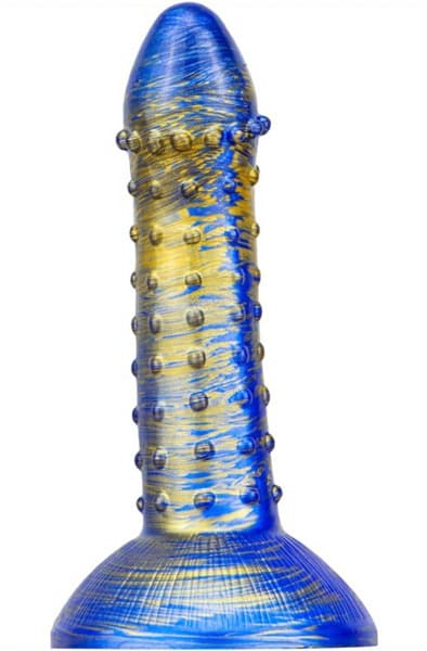 Metallic Fantasy Dildo Saperli Blue/Gold 19 cm Dragon dildo