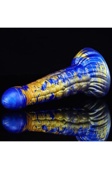 Metallic Fantasy Dildo Ninja Blue/Gold 19 cm Dragon dildo