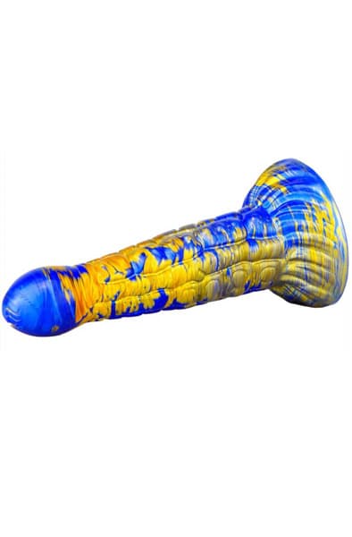 Metallic Fantasy Dildo Ninja Blue/Gold 19 cm Dragon dildo