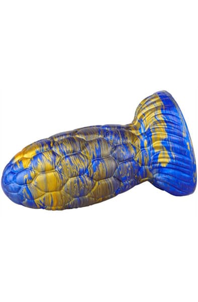 Metallic Dragon Egg Dildo Warnax Blue/Gold 15,5 cm Dragon dildo