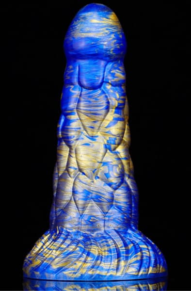 Metallic Fantasy Dildo Cyrix Blue/Gold 18,5 cm Dragon dildo