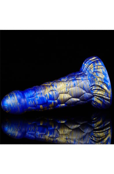 Metallic Fantasy Dildo Cyrix Blue/Gold 18,5 cm Dragon dildo