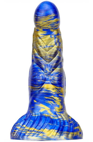 Metallic Fantasy Dildo Nirp Blue/Gold 18 cm Dragon dildo