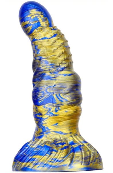 Metallic Fantasy Dildo Nirp Blue/Gold 18 cm Dragon dildo