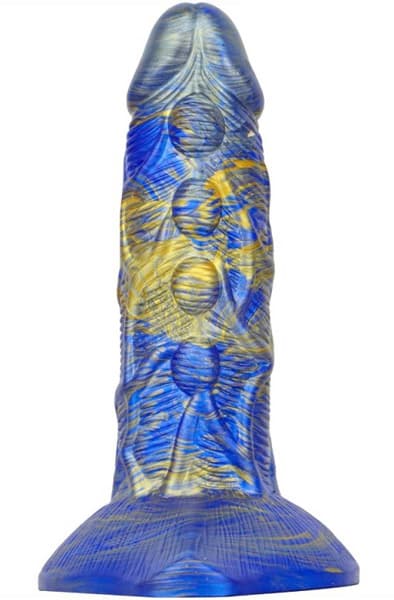 Metallic Fantasy Dildo Bulstrix Blue/Gold 18 cm Dragon dildo