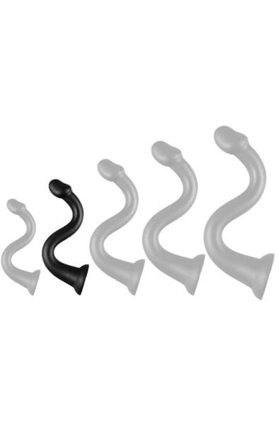Darksil Whale Dildo Medium Black 40 cm Ekstra long analdildo