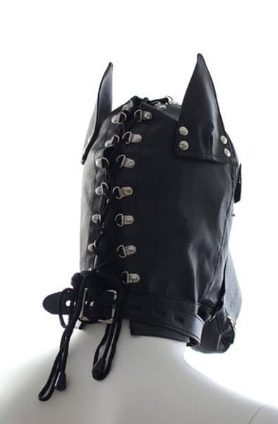 SM Doggy Hood Black BDSM maske