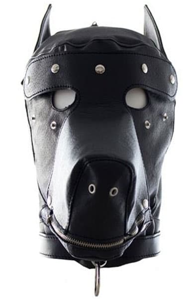 SM Doggy Hood Black BDSM maske