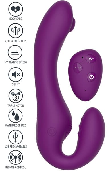 XOCOON Strapless Strap-On Pulse Vibe Strap-on