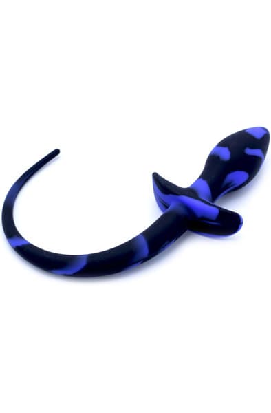 Kiotos Anal Plug Dog Tail Black/Blue Anaalitappi hännällä