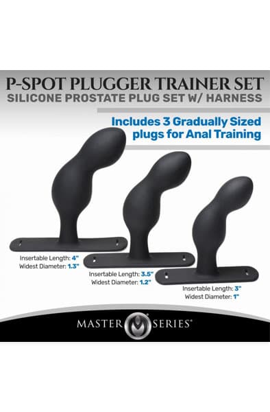 P-Spot Plugger Prostate Plug Set With Harness Prostatastimulering
