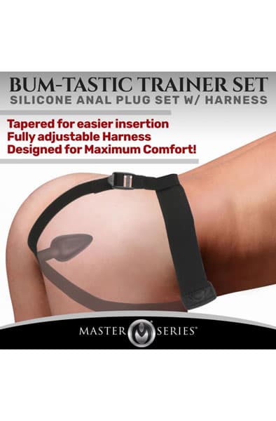 Master Series Bum-Tastic Anal Plug Set With Harness Prostatastimulering