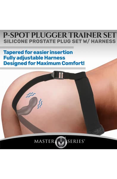 P-Spot Plugger Anal Plug With Harness & Remote Control Prostatavibrator