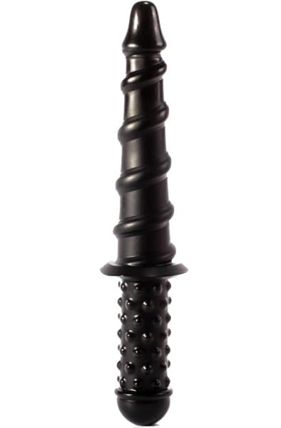 X-Men Sword Handle Butt Plug Black 35 cm Dildo med håndtak