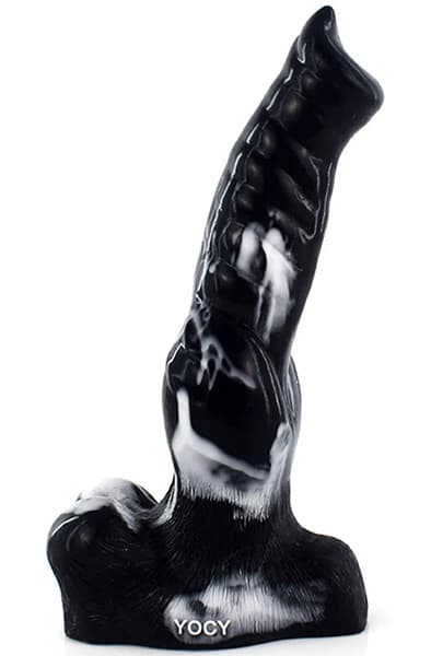Mamthy Dildo Black/White 26 cm Dragon dildo