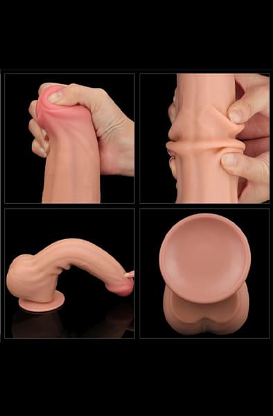 Lovetoy Dildo Dual Layer Sliding Skin 29 cm XL dildo