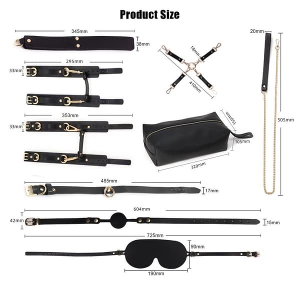 Kiotos BDSM Fancy Kit Black Bondage kit