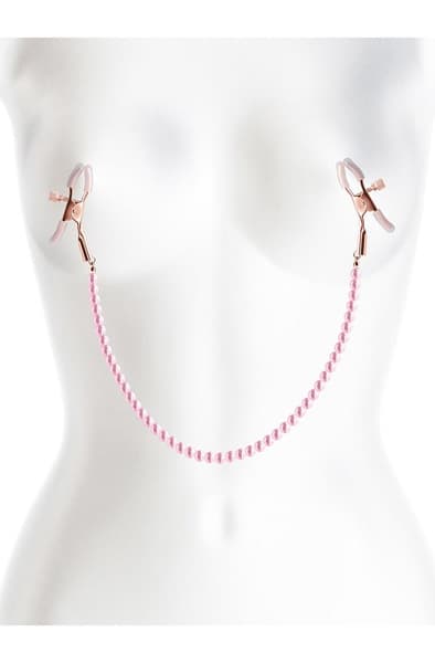 Bound Nipple Clamps D1 Pink Nännipuristimet ketjulla