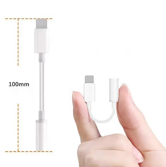 Lightning till 3,5 mm Hörlursadapter - Passar alla iPhones - VIT