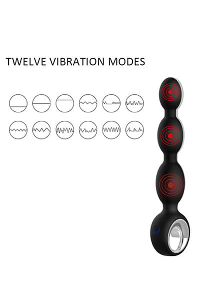 Zenn Anal Pleasure Vibrator 21,5 cm Analkuler med vibrasjon