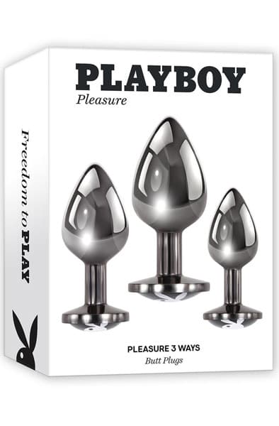 Playboy Pleasure 3 Ways Anal Plug Set Anaplugger pakke
