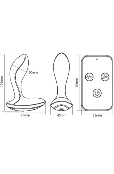 Herrules Prostate Massager With Electric Shock, Vibration & Prostata stimulator
