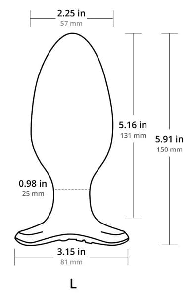 Lovense Hush 2 Large 57mm Fjernstyret anal plug