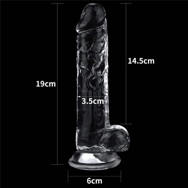 LOVETOY FLAWLESS DILDO 19CM – GENNEMSIGTIG